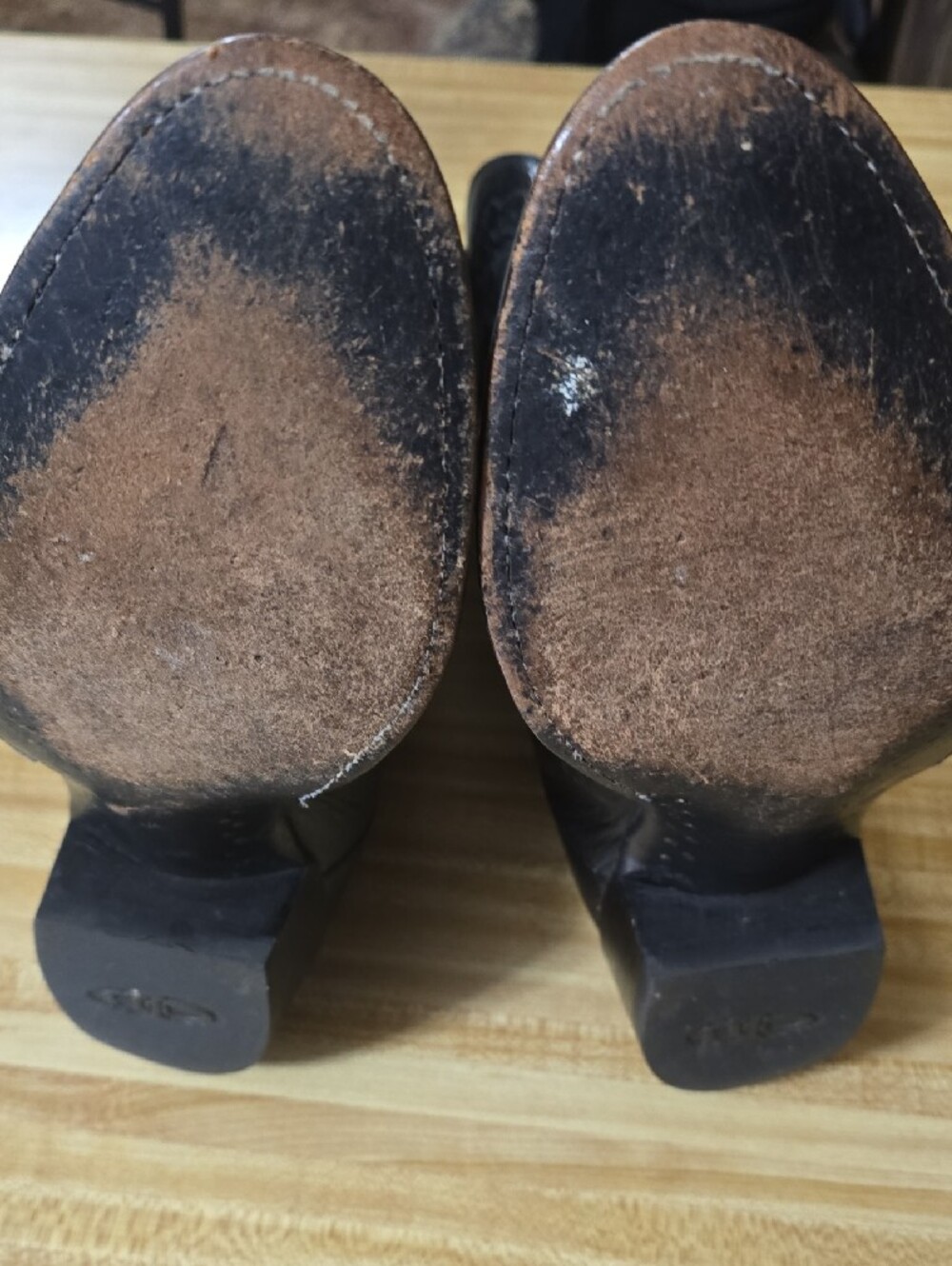 10 1/2  2E Lucchese Black Smooth Ostrich Cowboy Boots - Embroidered Shaft - Picture 13 of 15